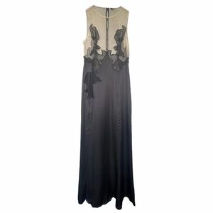 Agent Provocateur Black and Cream Maxi Dress